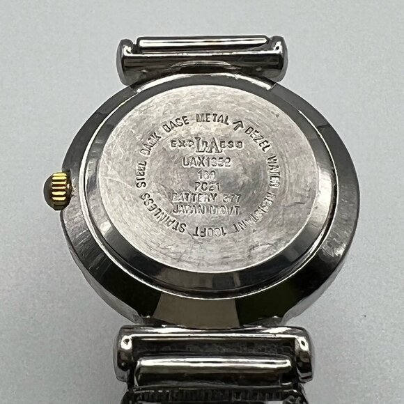 Vintage La Express Ladies Silver Tone Mother of Pearl Watch Filigree Working - Picture 11 of 11